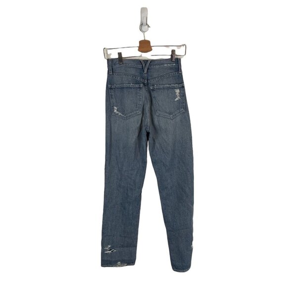 Veronica Beard Blake Classic Straight Distressed High Rise Jeans Blue Size 25 - Picture 8 of 9